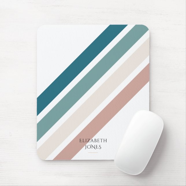 Minimalist design in pastel colours mouse mat (With Mouse)