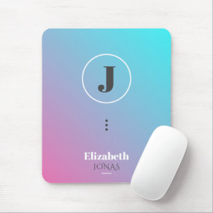 Minimalist design in pastel colours mouse mat