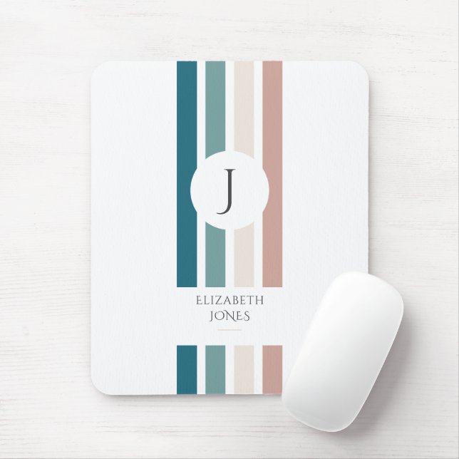 Minimalist design in pastel colours mouse mat (With Mouse)