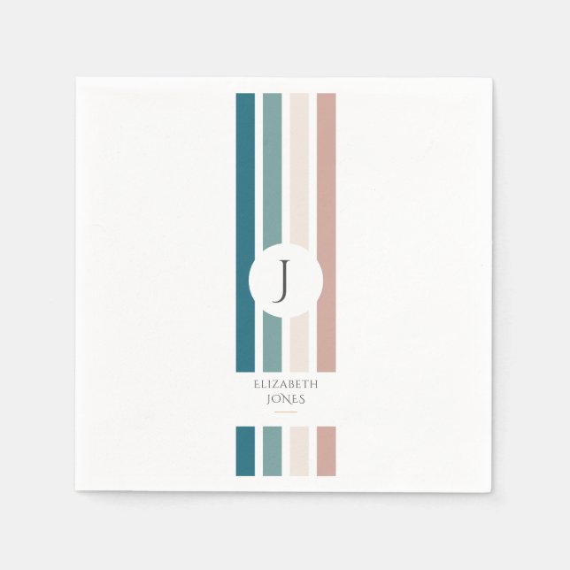 Minimalist design in pastel colours napkin (Front)