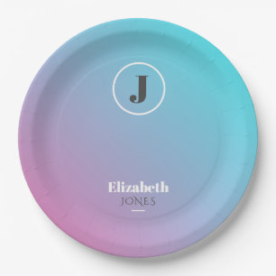 Minimalist design in pastel colours paper plate