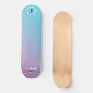 Minimalist design in pastel colours skateboard