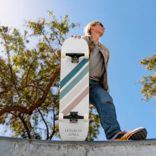 Minimalist design in pastel colours skateboard