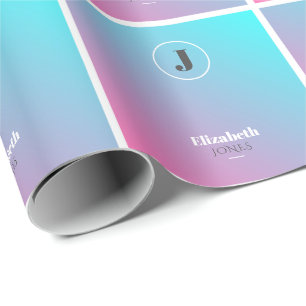 Minimalist design in pastel colours wrapping paper