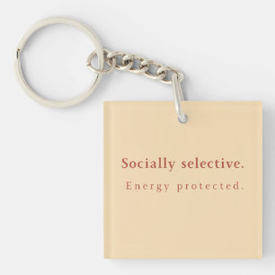 Minimalist Design Keychain Neutral Aesthetic Gift