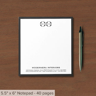 Minimalist Design Notepad with Custom Logo