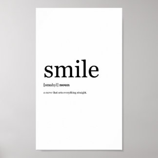 Minimalist Design Smile Poster