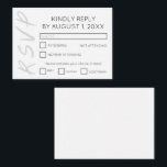 Minimalist design white RSVP card<br><div class="desc">This is Modern minimalist clean white Wedding RSVP card template, that will add a touch of elegance to your Wedding party decor. RSVP card includes meal choice. All text is customisable, so you can change wording easily. If you want to change fonts and colours, add or remove detailes, click on...</div>