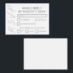 Minimalist design white RSVP card<br><div class="desc">This is Modern minimalist clean white Wedding RSVP card template, that will add a touch of elegance to your Wedding party decor. RSVP card includes meal choice. All text is customisable, so you can change wording easily. If you want to change fonts and colours, add or remove detailes, click on...</div>