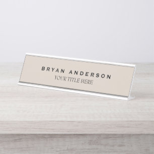 Minimalist Desk Name Plate