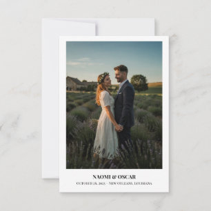 Minimalist Destination Photo Wedding Save The Date