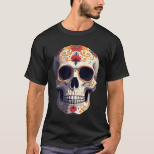 Minimalist Día de los Muertos Skull T-Shirt