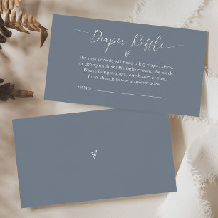 Minimalist Diaper Raffle Baby Shower Insert Card