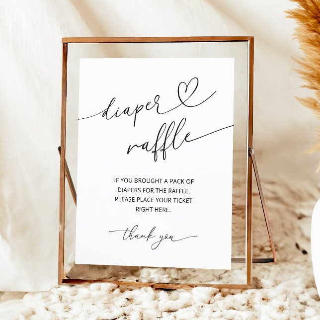 Minimalist Diaper Raffle Poster Sign (Creator Uploaded)