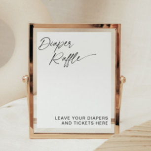 Minimalist Diaper Raffle Sign