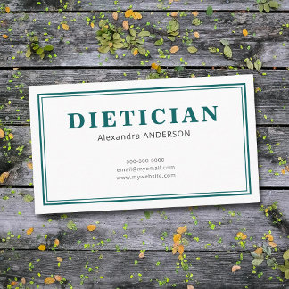 Minimalist Dietitian Business Card
