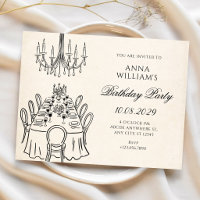 Minimalist dinner table birthday