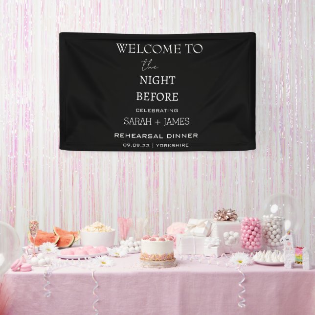 Minimalist Dinner Welcome Backdrop  Banner (Party)