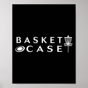 Minimalist Disc Golf Basket Case Funny Disc Golf L Poster