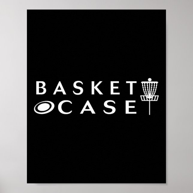 Minimalist Disc Golf Basket Case Funny Disc Golf L Poster (Front)
