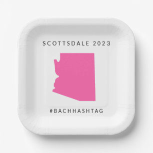 Minimalist "Disco in the Desert" Bach Paper Plates