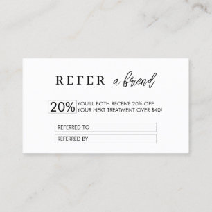 Minimalist Discount Referral Card   Refer a Friend