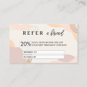 Minimalist Discount Referral Card   Refer a Friend