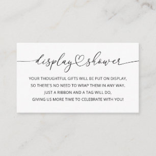Minimalist Display Baby Shower Enclosure Card