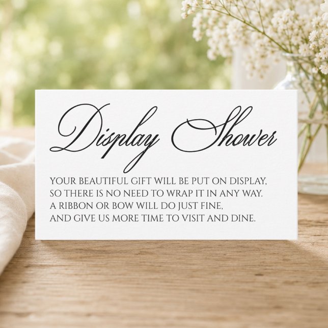Minimalist Display Shower Invitation Insert (Minimalist Display Shower Invitation Insert)