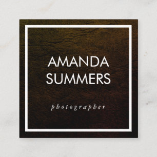 Minimalist Distressed Square Business Card