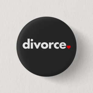 Minimalist Divorce Heart T-Shirt Funny Divorce 3 Cm Round Badge