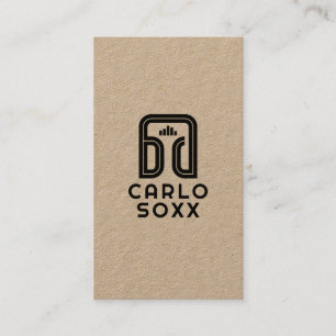 Minimalist DJ headphone logo  Business Card