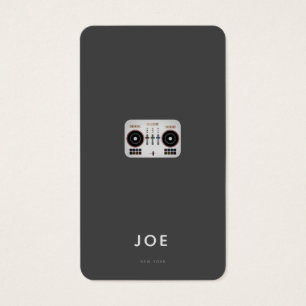 Minimalist DJ Logo Business Card
