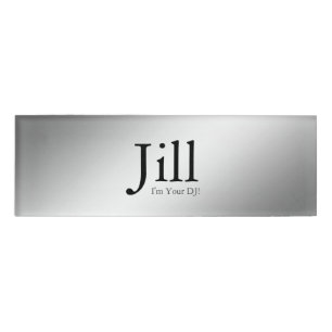 Minimalist DJ Name Tag