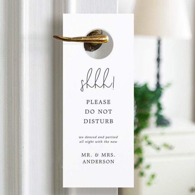 Minimalist Do Not Disturb Wedding Door Hanger  (Creator Uploaded)