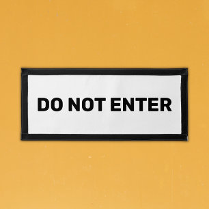 Minimalist Do Not Enter Sign Pennant