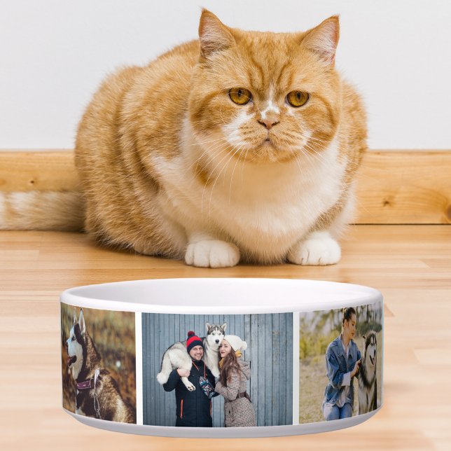 Minimalist Dog Cat Pet's Photo Food Water Drink Bowl (Creator Uploaded)
