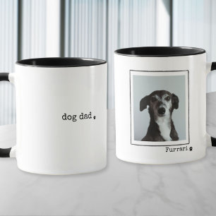 Minimalist Dog Dad Custom Photo Mug