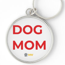 Minimalist Dog Mum Keychain – Cute Pet Lover Gift