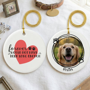 Minimalist Dog Mum Memorial Paw Print Ceramic Tree Decoration