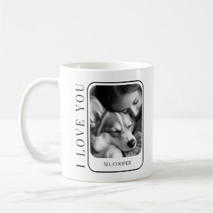 Minimalist Dog Mum Photo XO Valentine's Day Pet Coffee Mug