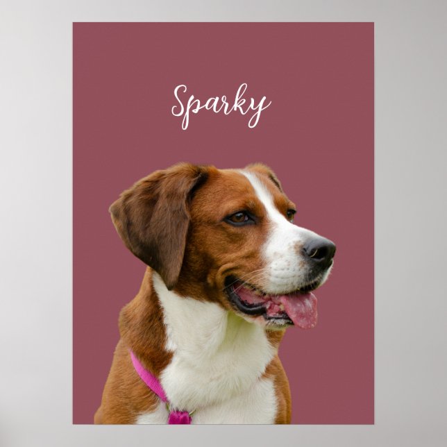 Minimalist Dog Portrait Wall Art (Front)
