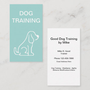 Minimalist Dog Training Business Card