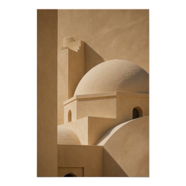 Minimalist Domed Architecture Wall Art Poster (Front)