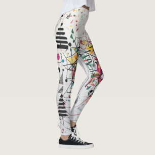  "Minimalist Doodle Pad Christmas: Pop Art Abstrac Leggings