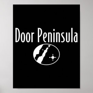 Minimalist door peninsula - wisconsin performance  poster
