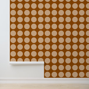 Minimalist Dots with Colour Brown  Wallpaper