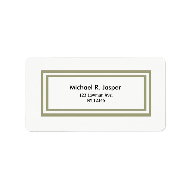 Minimalist Double Gold Frame Label (Front)