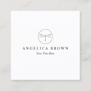 Minimalist Dragonfly Logo Business Card