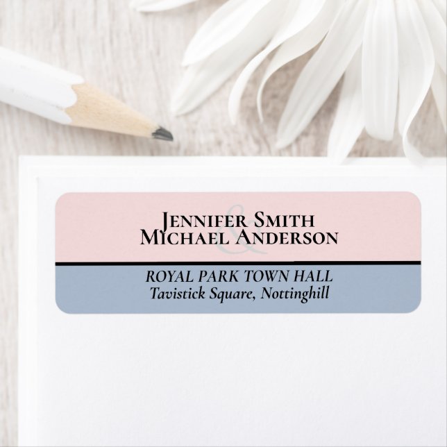 Minimalist Dusty Blue Blush Pink Wedding (Insitu)